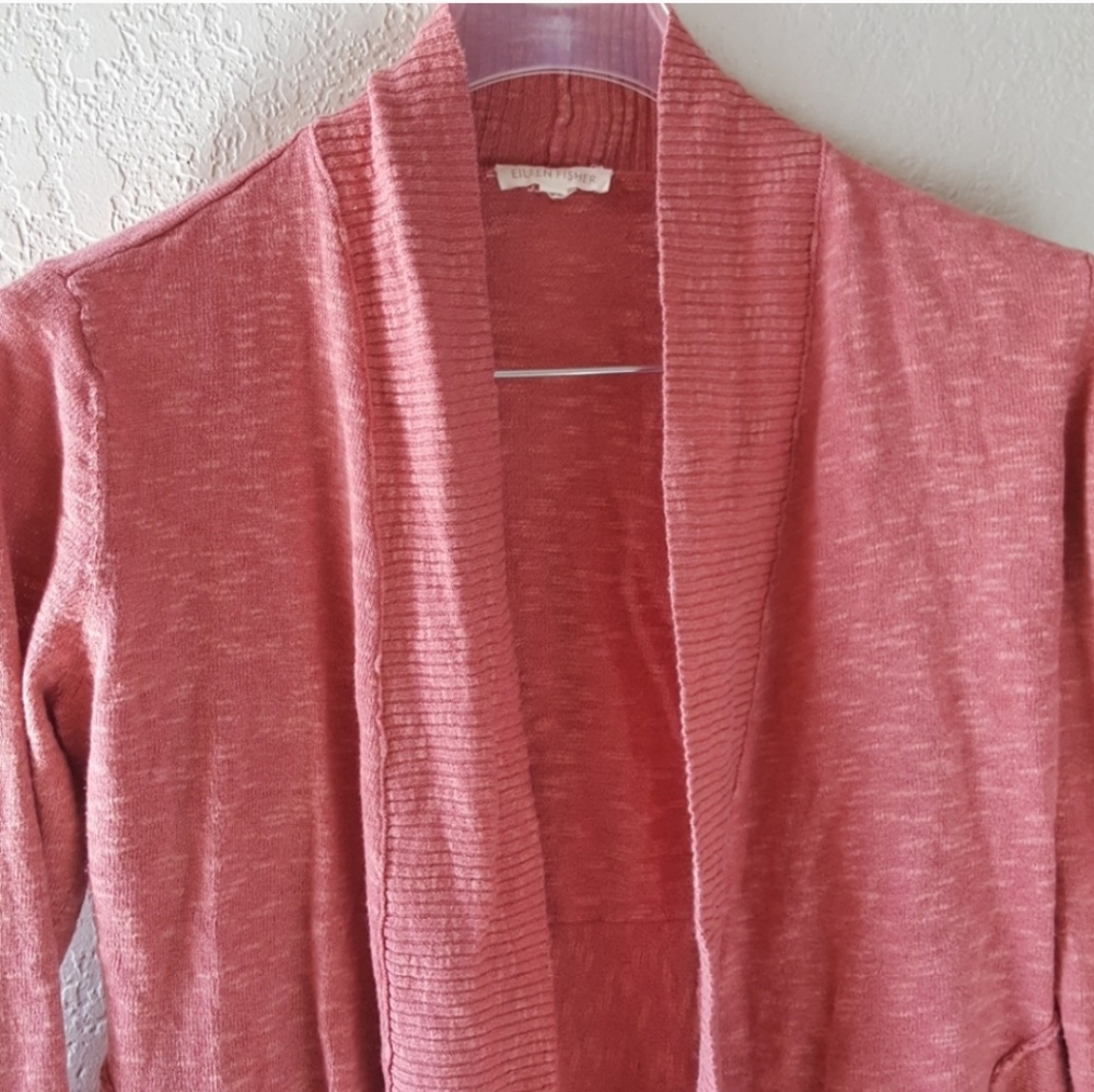 Eileen Fisher linen blend Cardigan GUC Size XS